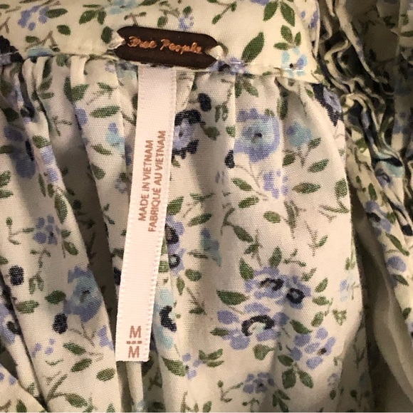 NWT New Free People Petunia smocked floral mini summer dress prairie Sz medium - Picture 15 of 16